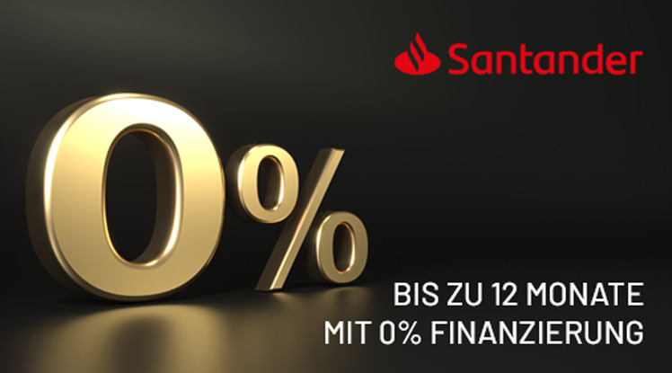 <b>Unkomplizierte Finanzierung</b> durch die Santander Bank Ratenzahlungsoption.